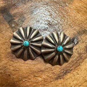 Turquoise Concho Post Earringd